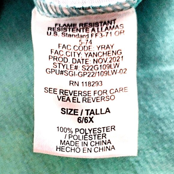 LEGO ~ Star Wars ~ Disney ~ Baby Yoda Nightgown ~ Sleep Shirt Girl's Sz 6-6X NWT - Picture 4 of 9